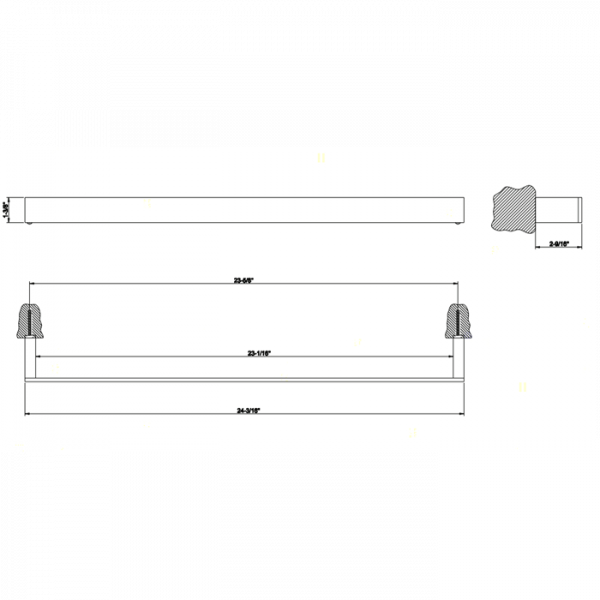 Gessi Rettangolo Полотенцедержатель 60см, подвесной, цвет: хром
