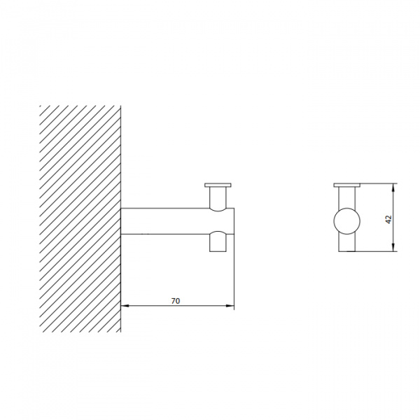 Bongio T Mix Крючок подвесной, цвет: хром