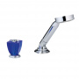 THG Pуtale de cristal bleu Ручной душ на борт ванны, 2 отв., цвет: хром/синий хрусталь