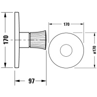 Duravit White Tulip Смеситель для душа, встраиваемый, цвет: хром