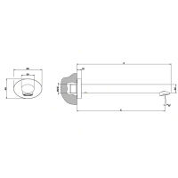 Gessi Ovale Настенный излив с инд.длиной (70-300мм), для монтажа с удаленным управлением (не входит в комплект), цвет: хром