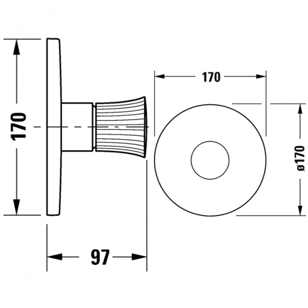 Duravit White Tulip Смеситель для душа, встраиваемый, цвет: хром