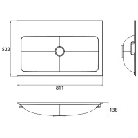 Emco Vanity units Раковина 80х52.2 см, 1 отв., без перелива, цвет: белый