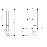 Bongio Axel Держатель для туалетной бумаги, подвесной, цвет: хром
