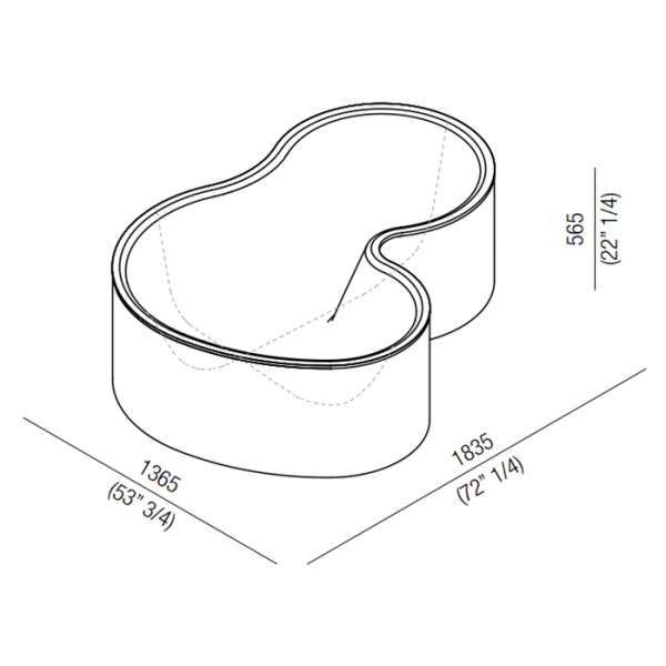 Agape DR Ванна отдельностоящая 183.5x136.5x56.5 см, с отв. для подачи
