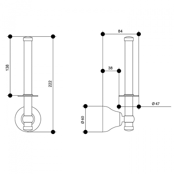 Bongio Axel Держатель для туалетной бумаги, подвесной, цвет: хром