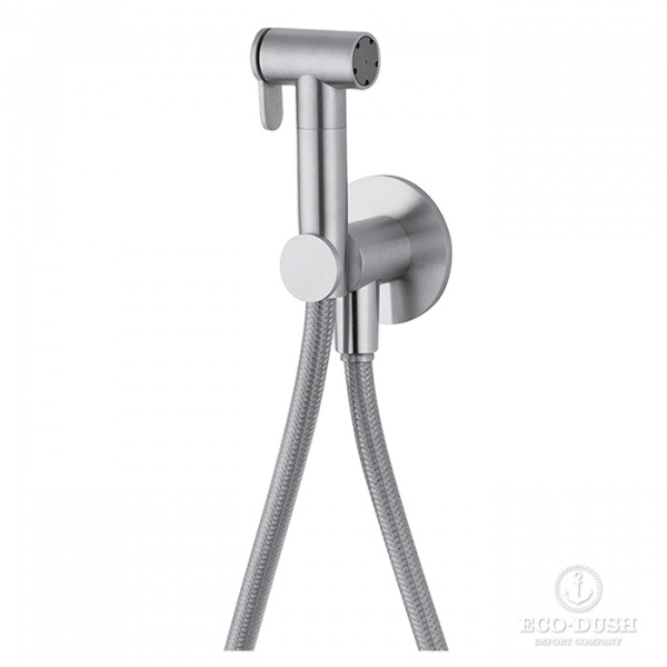 CISAL Xion Гидроершик со шлангом 120 см,вывод с держателем, цвет: нержавеющая сталь