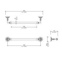 Devon&Devon Chelsea Полотенцедержатель 50см., подвесной, цвет: хром