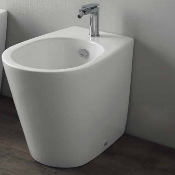 Simas Gambassi Биде приставное с 1-м отверстием под смеситель 56.5х37,5 см, цвет: белый