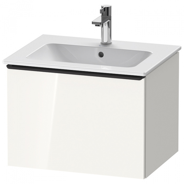 Duravit D-Neo Тумбочка подвесная 44x61x46.2 см, раковина, 1 ящик, цвет: белый высокоглянцевый