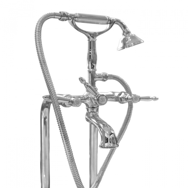 Nicolazzi Impero Смеситель для ванны с душем настенный, на 2 отверстия, излив: 155 мм, цвет: хром