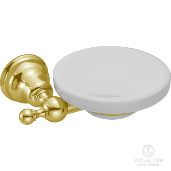 HUBER Croisette Мыльница подвесная, цвет: золото/керамика