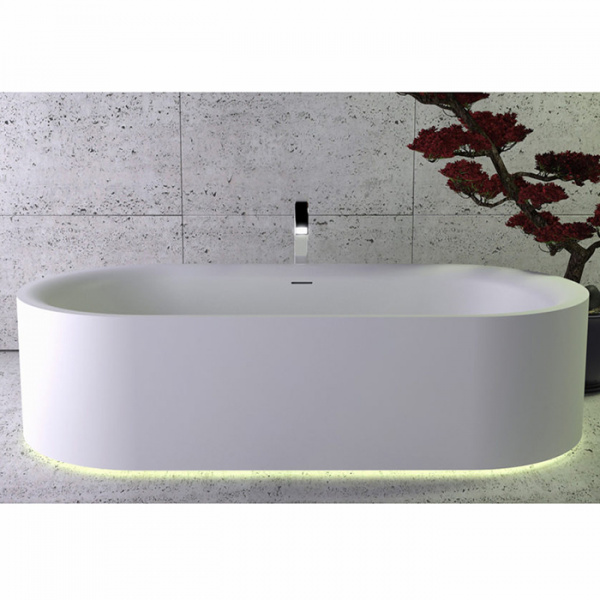 KNIEF Moon ванна отдельностоящая 190x90x50см, c встроенной LED подсветкой ,с  слив переливом 