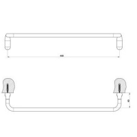 Gessi Goccia Полотенцедержатель 45см, подвесной, цвет: хром