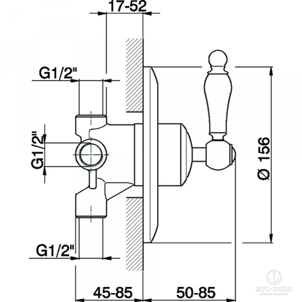 CISAL Arcana Toscana Переключатель на 3 положения, цвет: хром