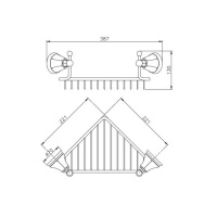 Nicolazzi Teide Полочка-решетка угловая, подвесной, цвет: хром