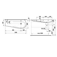 Laufen Alessi One Раковина 120х50х16.5 см, без отв., цвет: белый