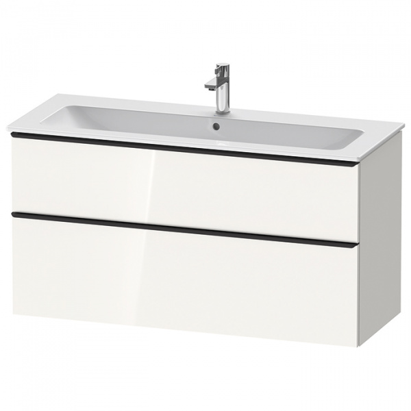 Duravit D-Neo Тумбочка подвесная 62.5x121x46.2 см, раковина, 1 ящик цвет: белый высокоглянцевый