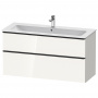 Duravit D-Neo Тумбочка подвесная 62.5x121x46.2 см, раковина, 1 ящик цвет: белый высокоглянцевый