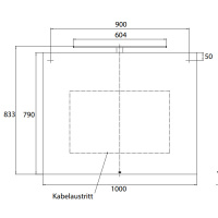EMCO Зеркало со LED подсветкой, B100xH78см