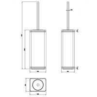 Gessi iSpa Ершик для унитаза напольный, цвет: хром/белый