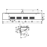 Hansgrohe Rainfinity Боковой/верхний душ 502х81мм с полкой, цвет: хром