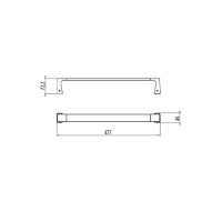 Gattoni Boomerang Полотенцедержатель 45 см, подвесной, цвет: хром