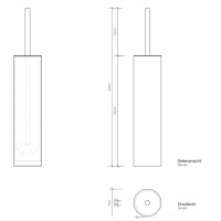 Decor Walther Mikado SBG Туалетный ершик, напольный, цвет: латунь