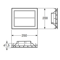 Armani Roca Island Сенсорная встраиваемая система двойного смыва 3/6 л. 250х41,5х250мм, цвет: nero