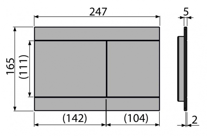 Кнопка управления, алюминий матовый, арт.FUN