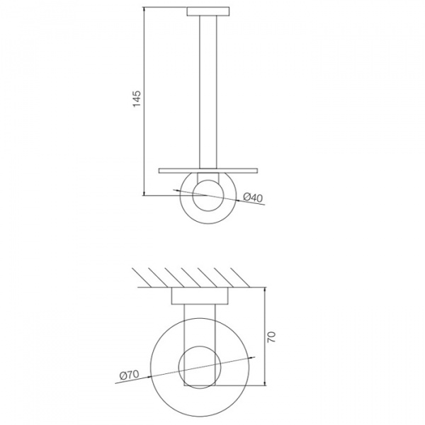 Carlo Frattini Rotola Держатель запасного рулона туалетной бумаги, подвесной, цвет: черный матовый