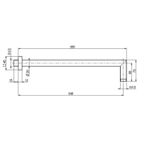 Carlo Frattini Wellness Держатель верхнего душа 350 мм., для монтажа на стену, цвет: черный матовый