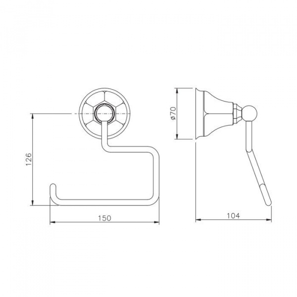 Nicolazzi Teide Chic Держатель для туалетной бумаги, подвесной, цвет: золото
