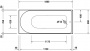 Ванна акриловая Duravit D-Neo 180x80 прямоугольная, встраиваемая