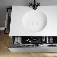 Burgbad Coco Полотенцедержатель для монтажа на тумбу, цвет: черный