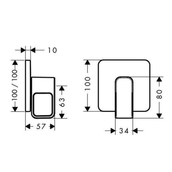 AXOR Urquiola, Запорный вентиль, СМ, цвет: хром