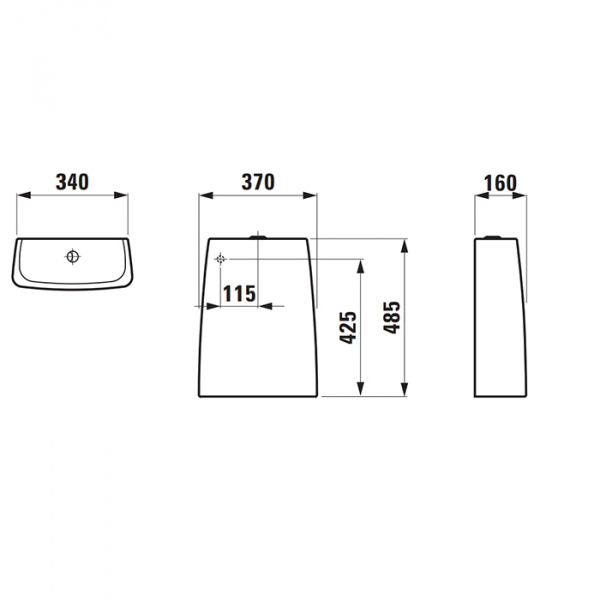 Laufen Alessi One Бачок для моноблока, с механизмом слива, с покр. LLC, цвет: белый