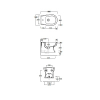 SIMAS Londra Биде подвесное с 1 отв. под смеситель, 50,5х36,5хh33см, цвет: белый