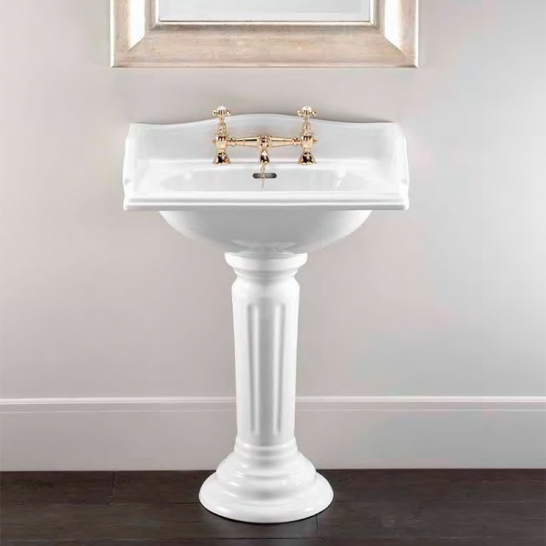 Devon&Devon Cambridge Раковина 64х48 см, 1 отв., на пьедестале, цвет: белый