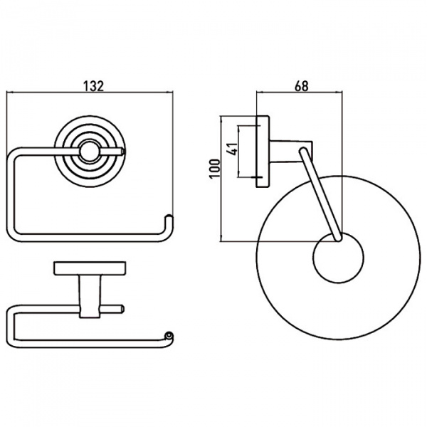 Emco Polo Держатель туалетной бумаги без крышки, подвесной,  цвет: хром