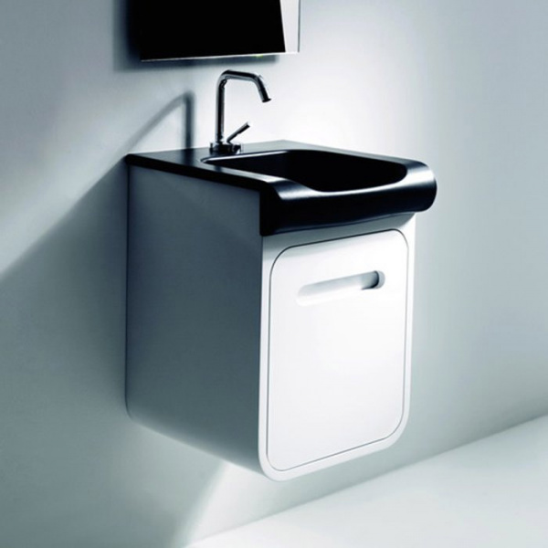 Kerasan Inka Project База INKA подвесная, с раковиной, 40см, Цвет: белый глянцевый