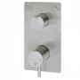 HUBER Lynox Встраиваемый термостатический смеситель для душа с переключателем на 2 выхода, нержавеющая сталь