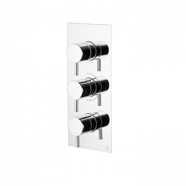 Gattoni Termostatici Термостатический встраиваемый смеситель для душа на 3 источника, цвет хром