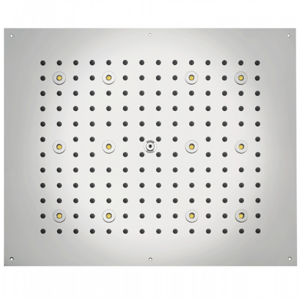 BOSSINI DREAM-RECTANGULAR Верхний душ 570x470 мм, с 12 LED RGB, блок питания/управления, Cromoterapia, цвет: белый матовый