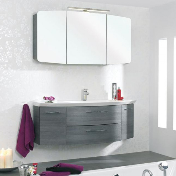 PELIPAL Cassca Комплект мебели с раковиной,  121см, цвет: графит