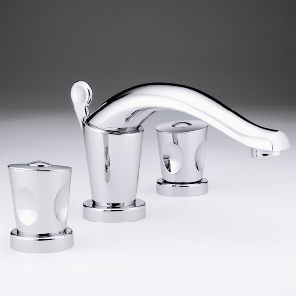 THG Bagatelle metal Смеситель для раковины, 3 отв., цвет: хром