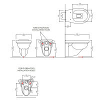 Devon&Devon Blues, Унитаз подвесной 55.5х35.5см, цвет: белый
