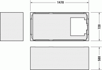 Опора из стиропора для ванны Duravit D-Neo, 147x72