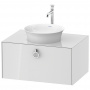 Duravit White Tulip Тумбочка подвесная 40.8x80x55 см, раковина, 2 ящика с ручкой, цвет: белый высокоглянцевый