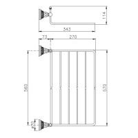 Nicolazzi Impero Полотенцедержатель-поллочка, подвесной, цвет: хром